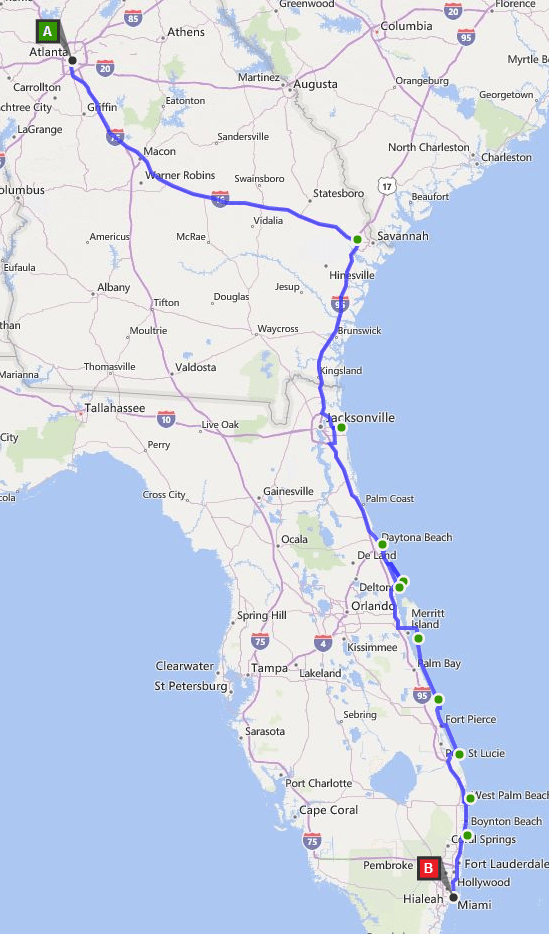 Map Atlanta To Orlando Visiting and Travel in the United States I need to get from Atlanta GA