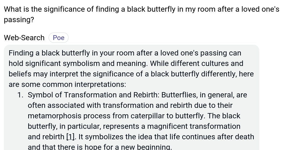 What is the significance of finding a black butterfly in my room after