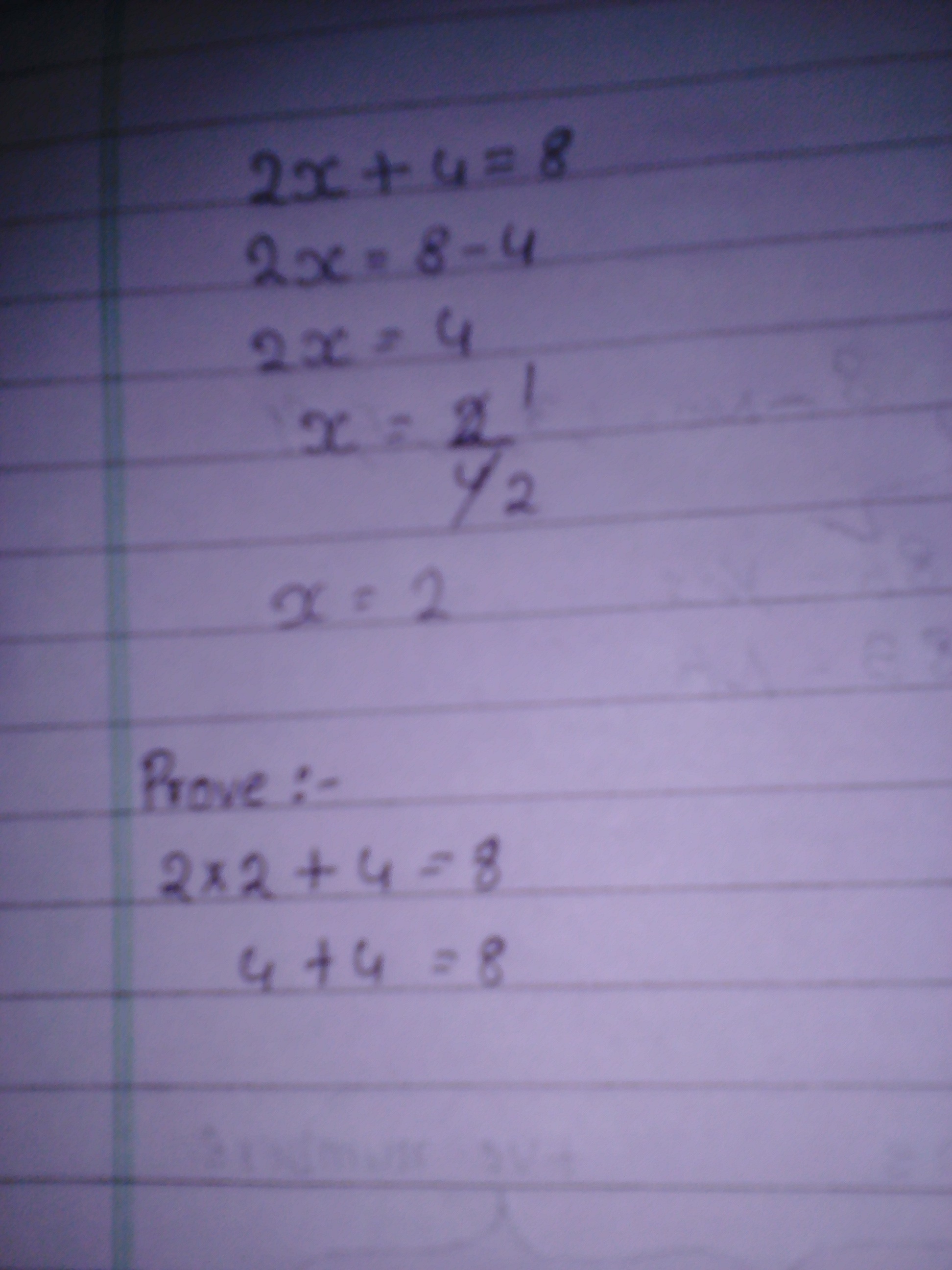 Berapakah nilai x pada 2x+4=8? - Quora