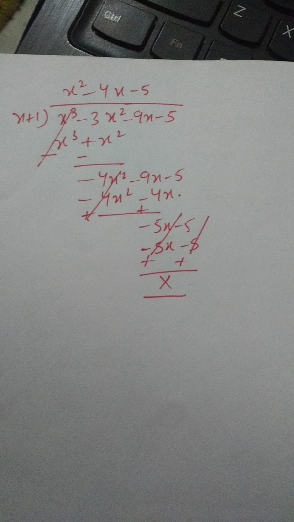 How to divide x+1 with x^33x^29x5 Quora