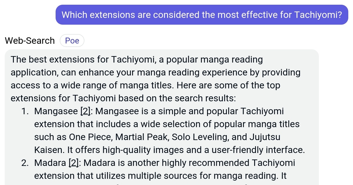 Which extensions are considered the most effective for Tachiyomi? Poe