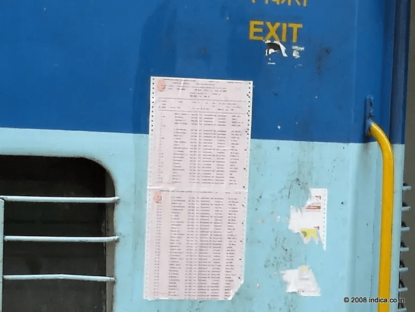 Can I Check A Prepared Chart (List Of Passengers) Of Train Number 12232? - Quora