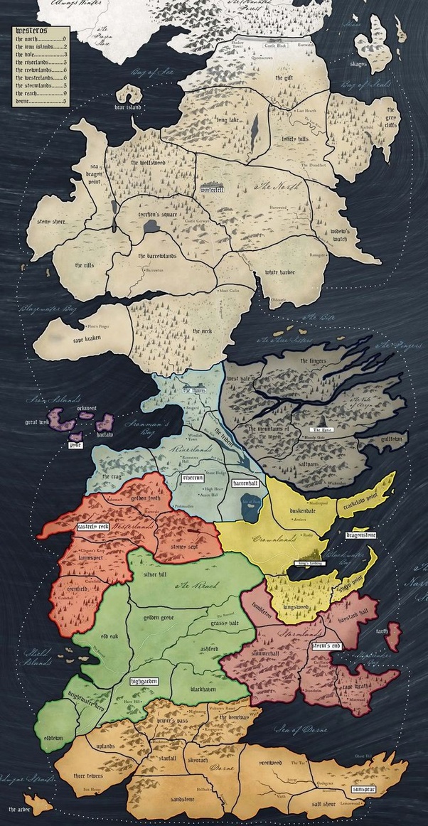 Why is it called the 7 kingdoms when there are 9 of them