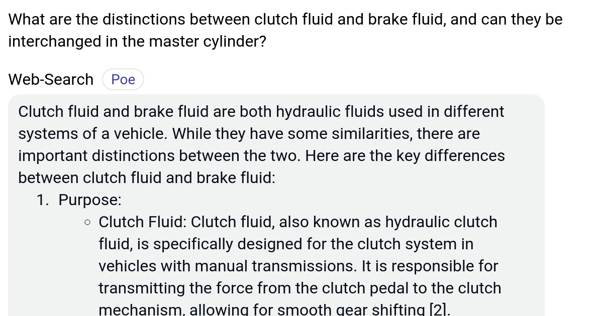 What are the distinctions between clutch fluid and brake fluid, and can