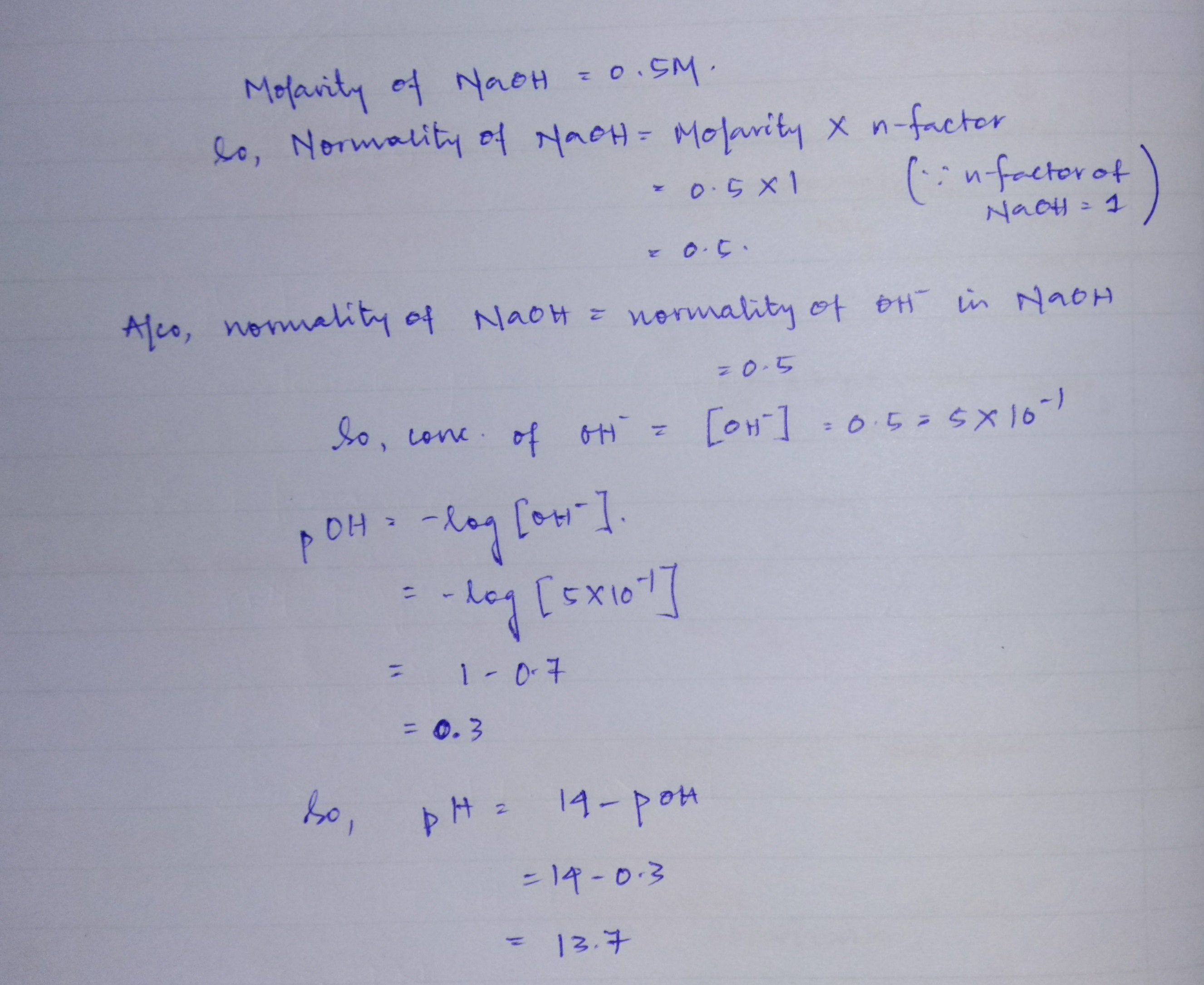 How To Calculate Ph Of A Solution From Molarity
