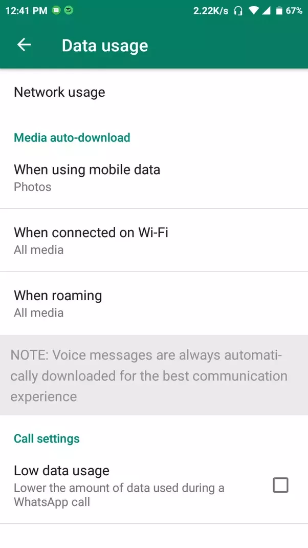 How to stop the automatic downloading of the voice