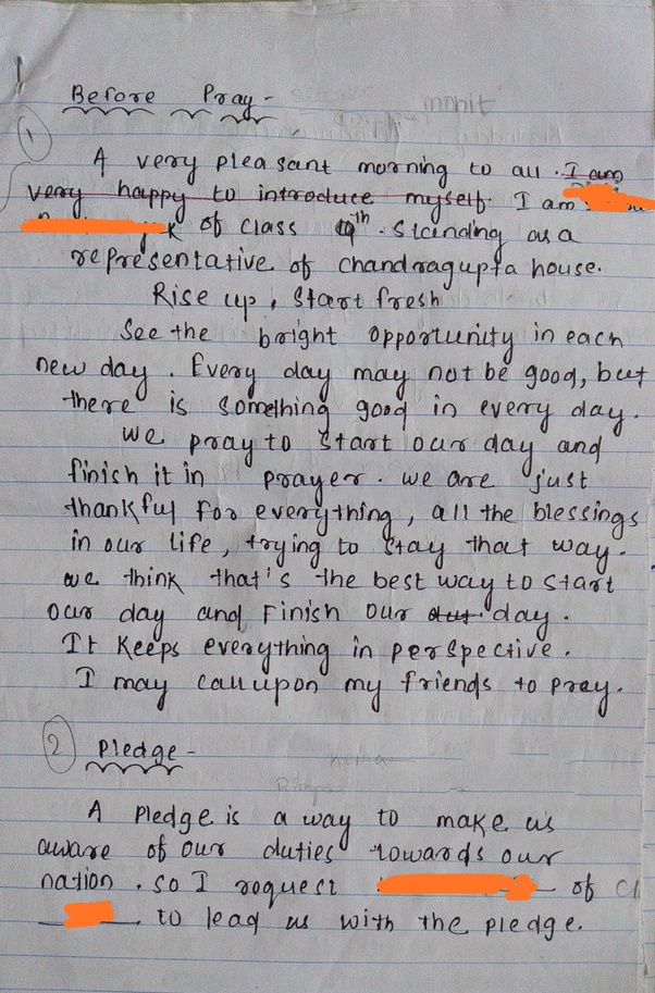 Anchoring Script For School Assembly