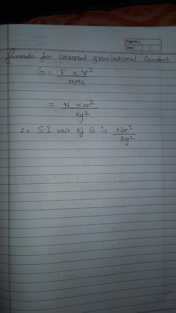 What are the SI units for G, the universal gravitational constant? Quora