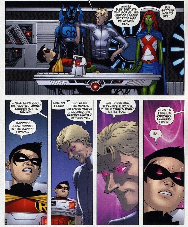 In comics, how can a nontelepathic human block a psy