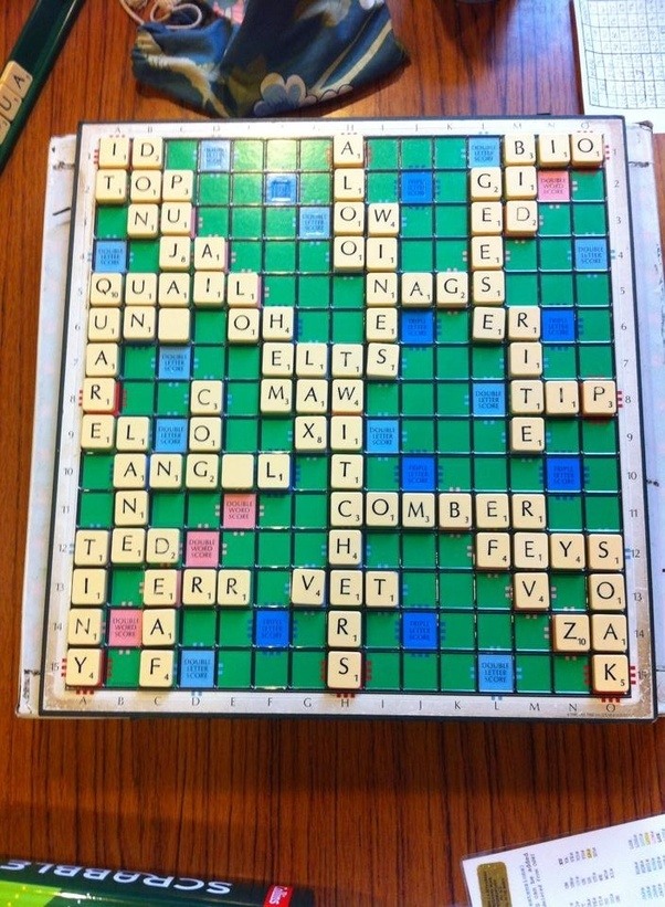 Is it possible for all eight triple word score squares to be taken in a