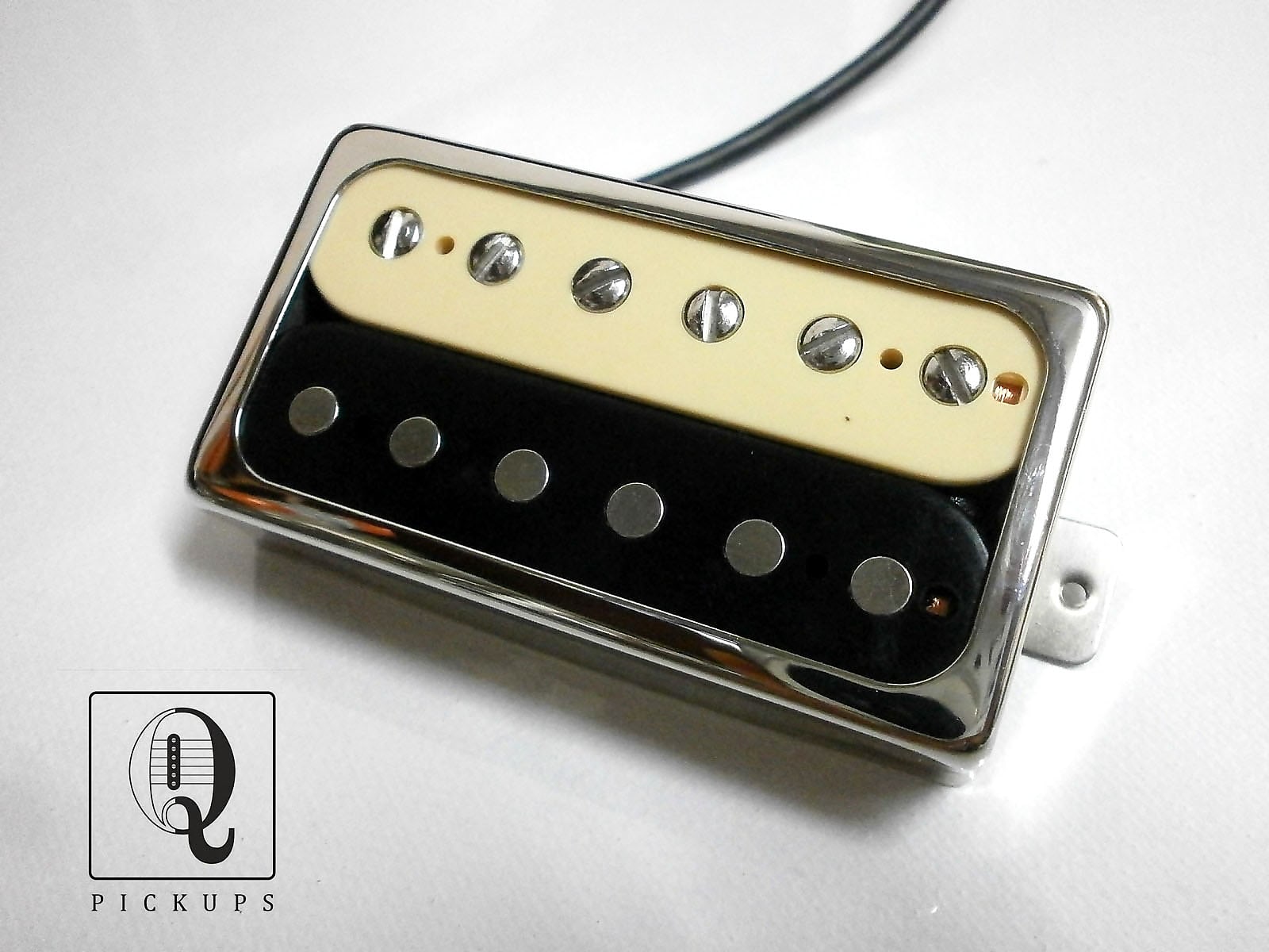 Humbucker PAF pickup ZEBRA with open cover Q Pickups Handwound