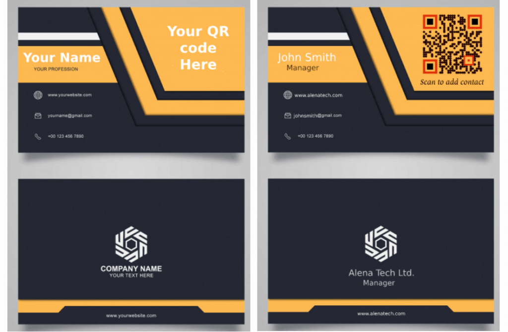 QR code on Business Card3 steps Ultimate