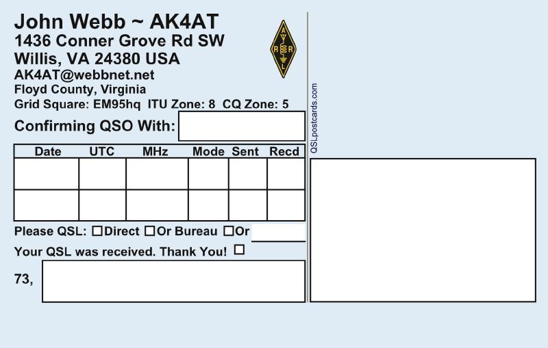 QSL Postcards - QSL Card Printing - Affordable Glossy Photo Cards for