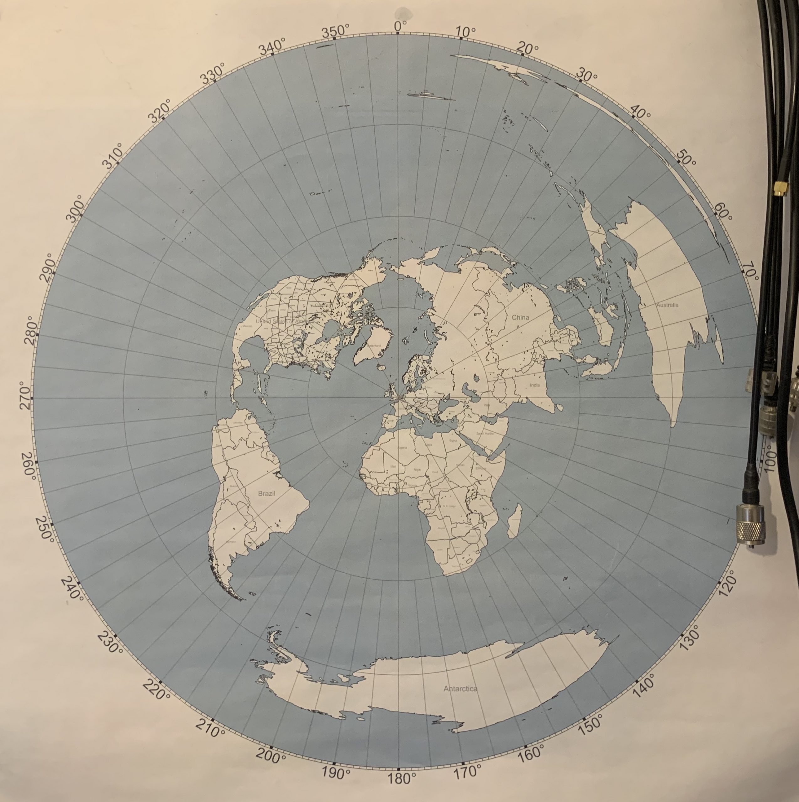 Circle On The Map It's important to have a good map in an amateur radio shack and here I