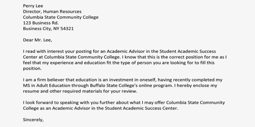 Academic Director Cover Letter Velvet Jobs