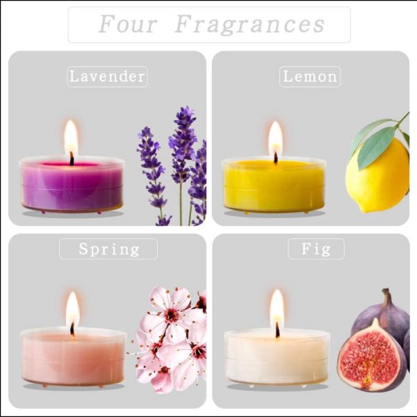 Scented Candle Aromatherapy Candles Bulk 48 Pack , Long Lasting Soy Tea