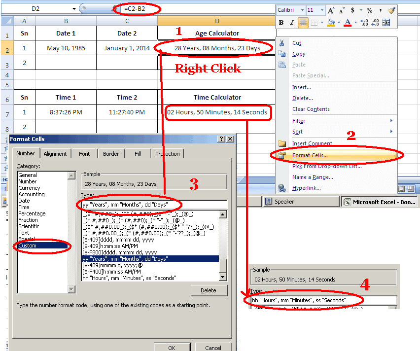 Excel Calculate Age Between Two Dates