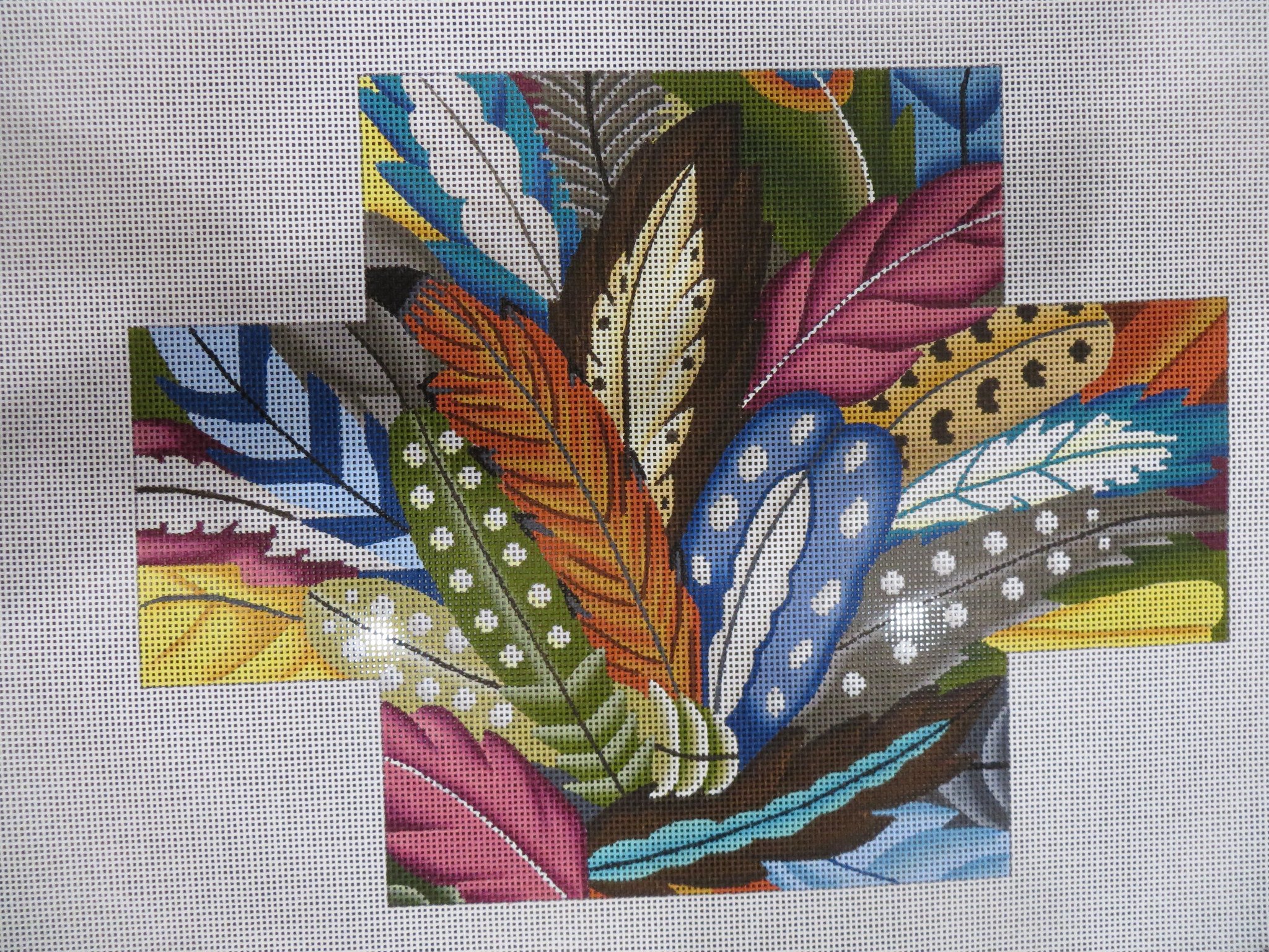 Feather Brick Cover Quail Run Needlework