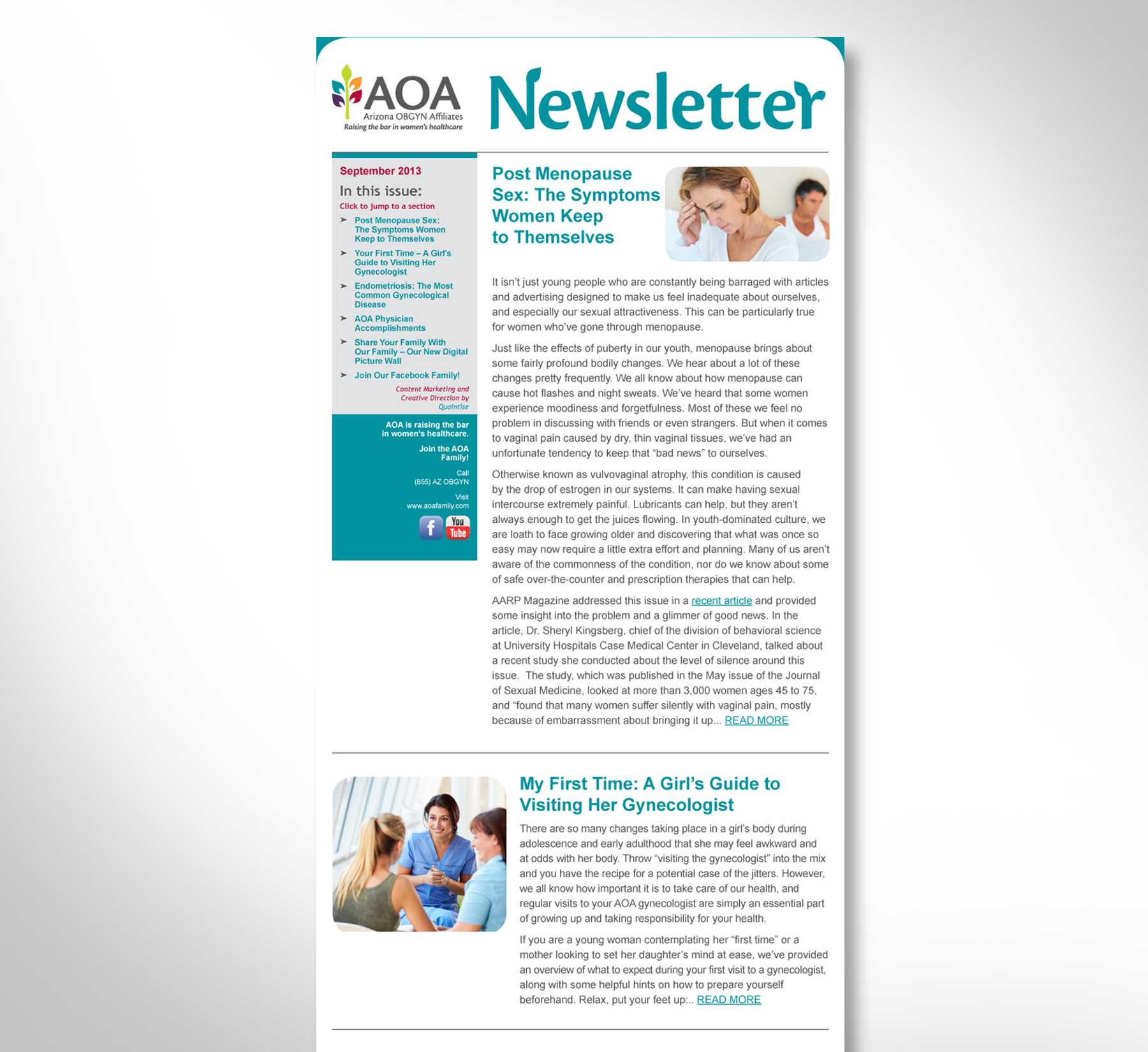 Arizona OBGYN Affiliates Comprehensive Marketing Plan Quaintise