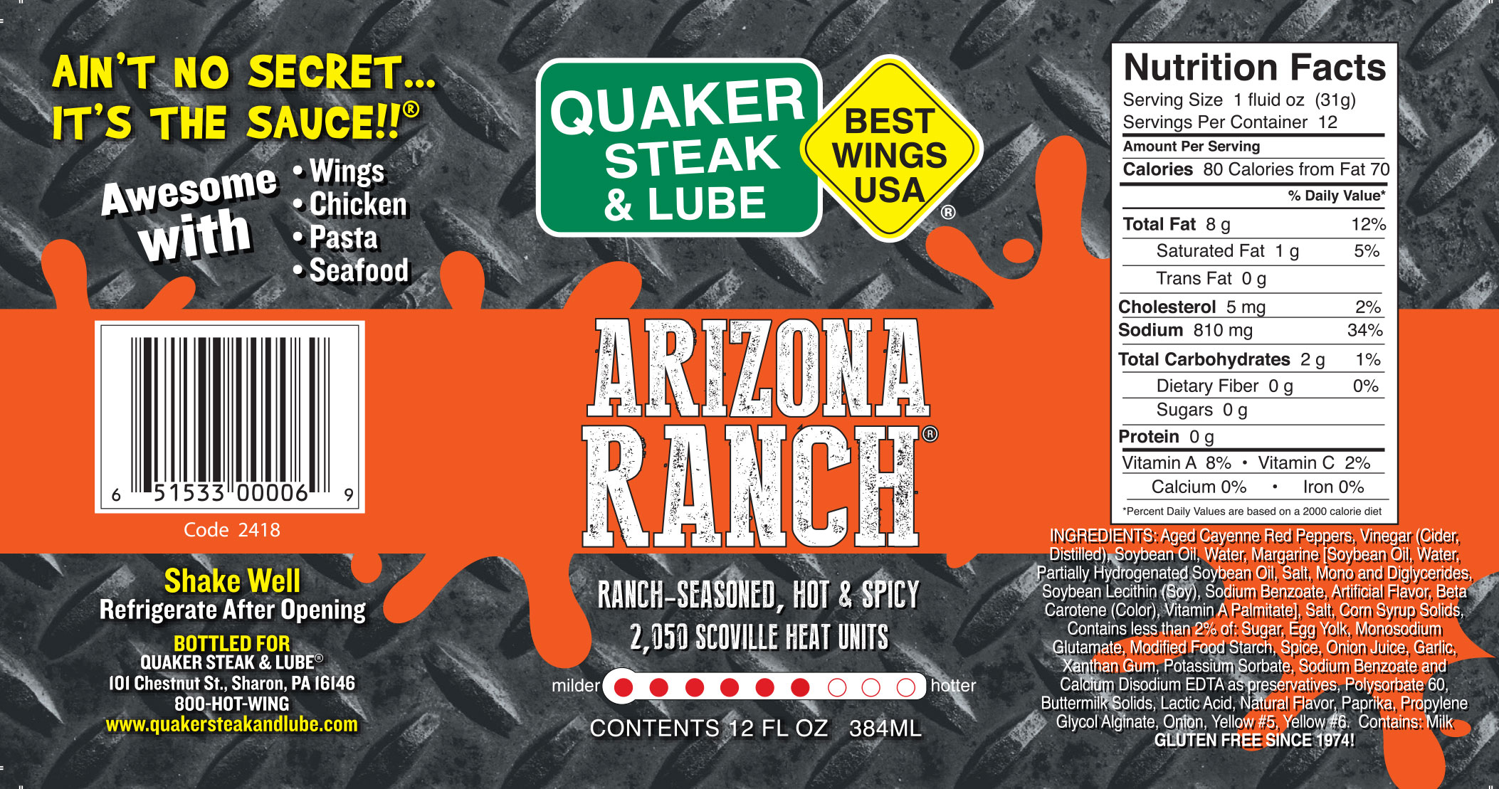 Arizona Ranch® Quaker Steak & Lube Retail Store