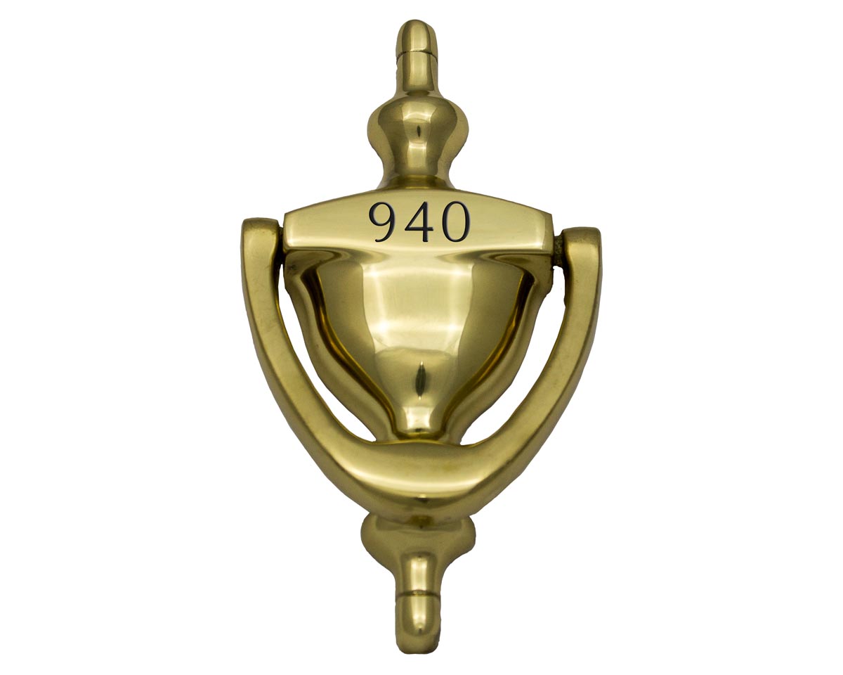Polished Brass Door Knocker K9010 Qualarc