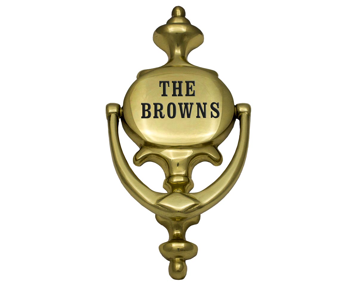 Polished Brass Door Knocker K9040 Qualarc