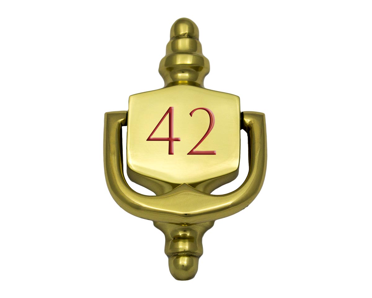 Small Polished Brass Door Knocker K9090 Qualarc