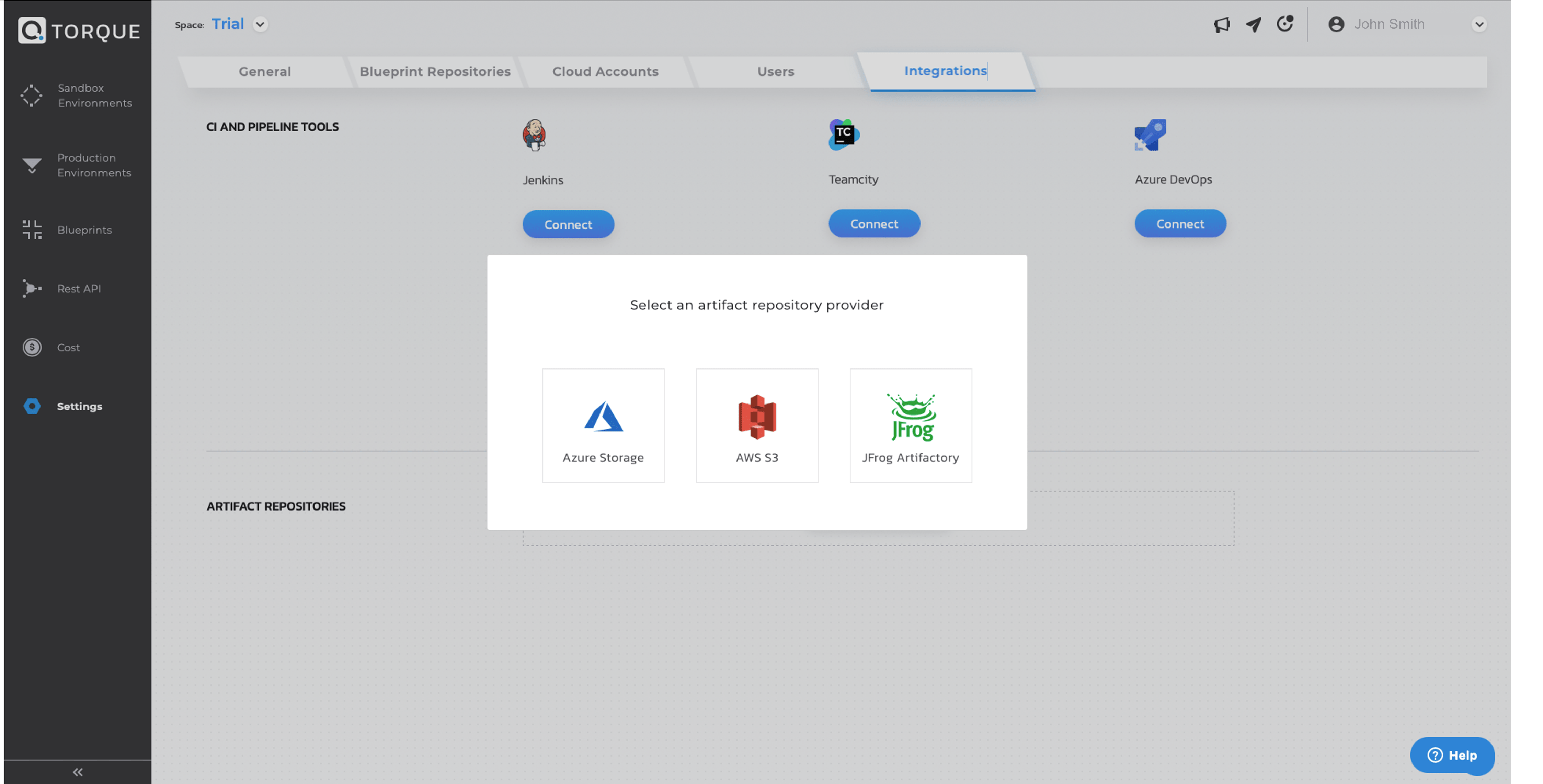 Connect your artifact repository to Colony AWS Modernization
