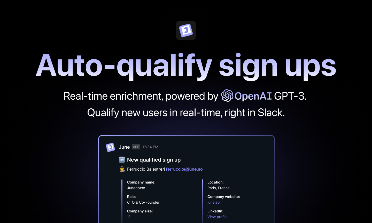 Autoqualify your signups