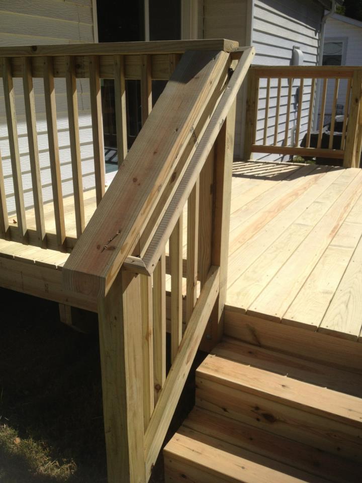 Strong stair railing with smooth finish Qualis Construction