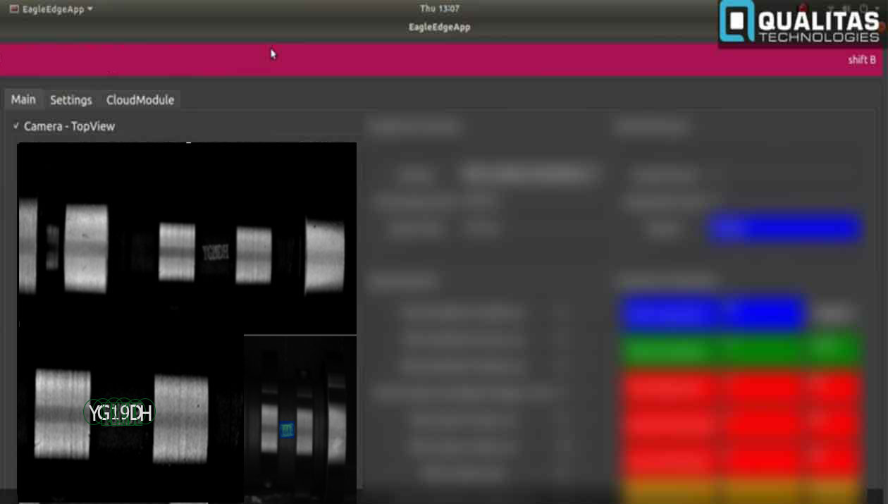 Automated Camshaft OCR Inspection Vision Inspection Qualitas