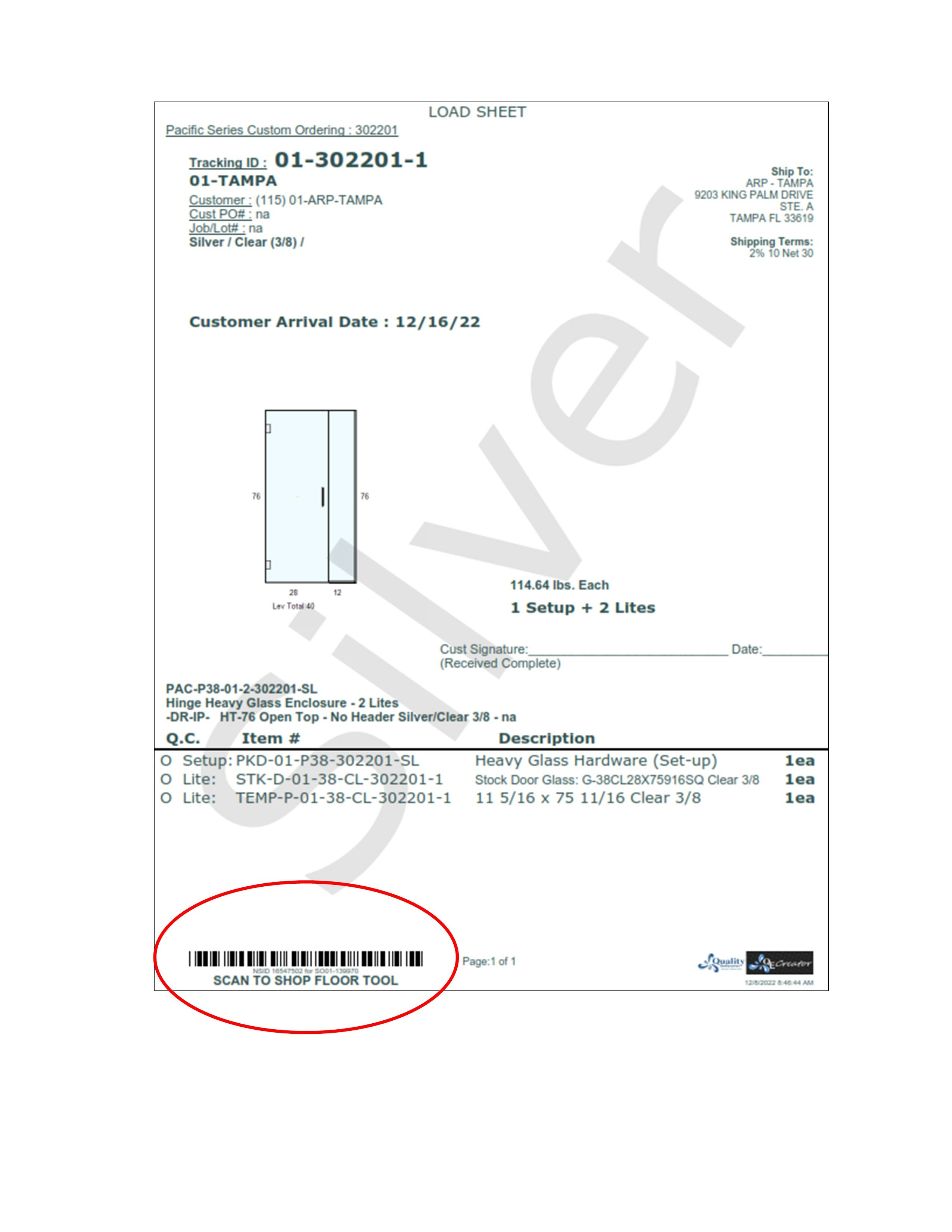 Quality Enclosures Inc. QE Production Shipping
