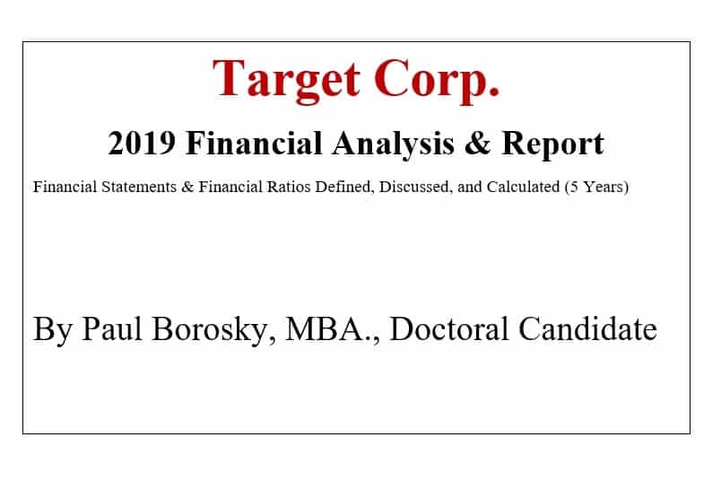 Target Corp. Financial Report Paul Borosky, MBA.