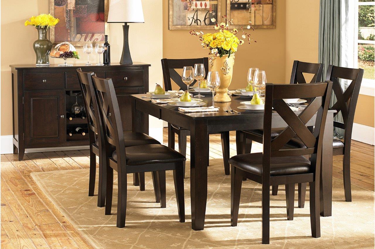 Mango Wood Veneer Dining Table & 6 Chairs Quality Furniture