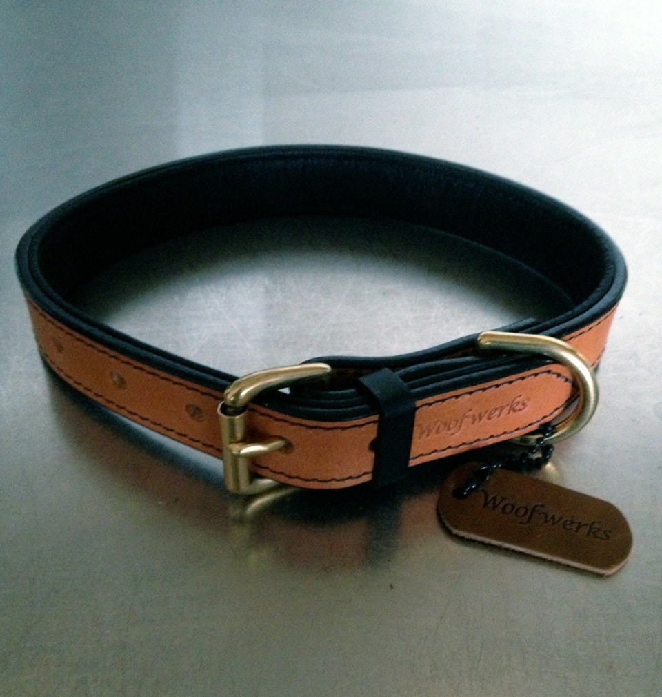 The Black and Tan Premium Leather Collar Quality Leather Dog Collars