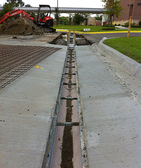 Lamar Contractors Installs Trench Drain System at St. James Parish