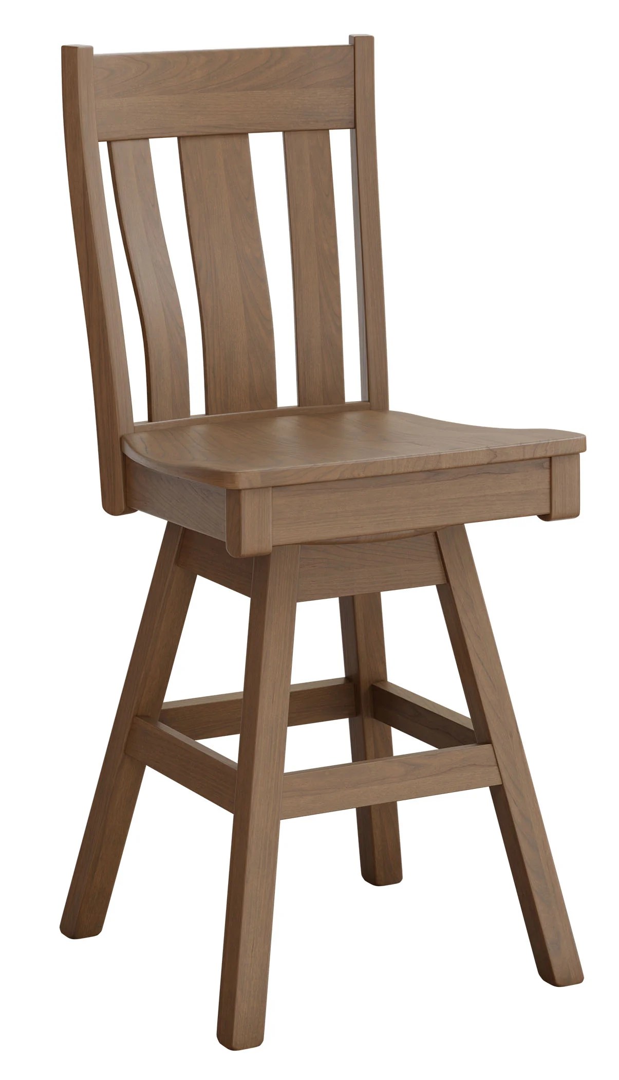 QW Amish Rochester Swivel Bar Chair Quality Woods Furniture