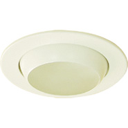 8402-6, 4" White Eyeball Trim, White flange - QuantaLight