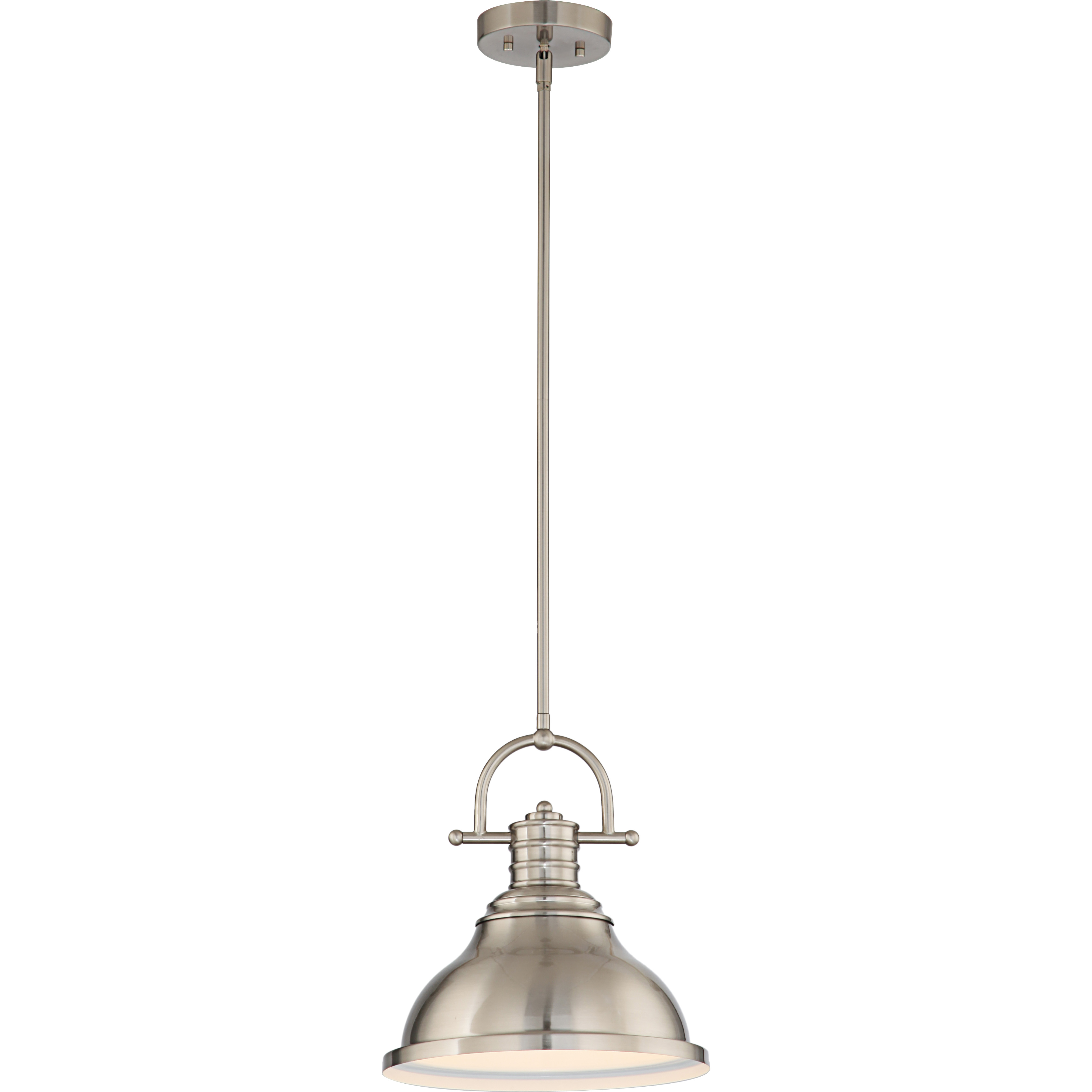 1186-33 Brushed Nickel Bowl Pendant (with lamp socket) - QuantaLight