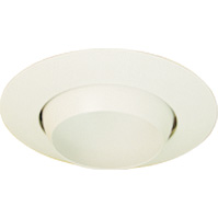8014-6, 6" White Eyeball Trim, with White flange, 75W PAR30/R30 - QuantaLight