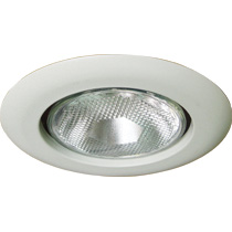 8035-6, 6" White Open Trim, with White flange, 150W PAR38/R40 - QuantaLight