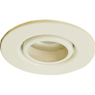 8407-6, 4" White Gimbal Ring Trim, White flange - QuantaLight