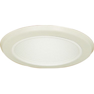 8508-6, 5" White Air-Tight Cone Baffle Trim, with White Flange - QuantaLight