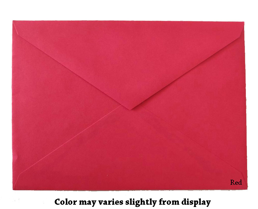 5 1/4" X 7 1/4" Red Envelopes Quantity Postcards