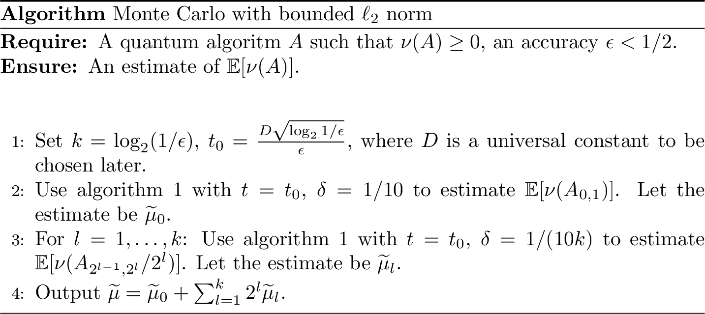 Chapter 8 Quantum algorithms for Monte Carlo Quantum algorithms for