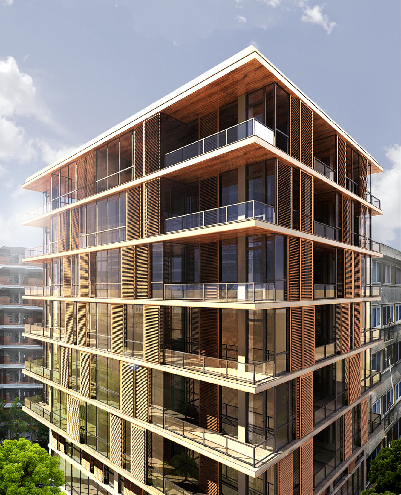 Moda Apartment Facade Quark Studio Architects