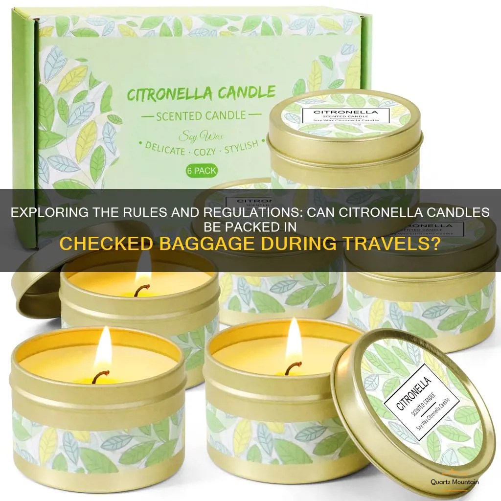 Exploring The Rules And Regulations Can Citronella Candles Be Packed