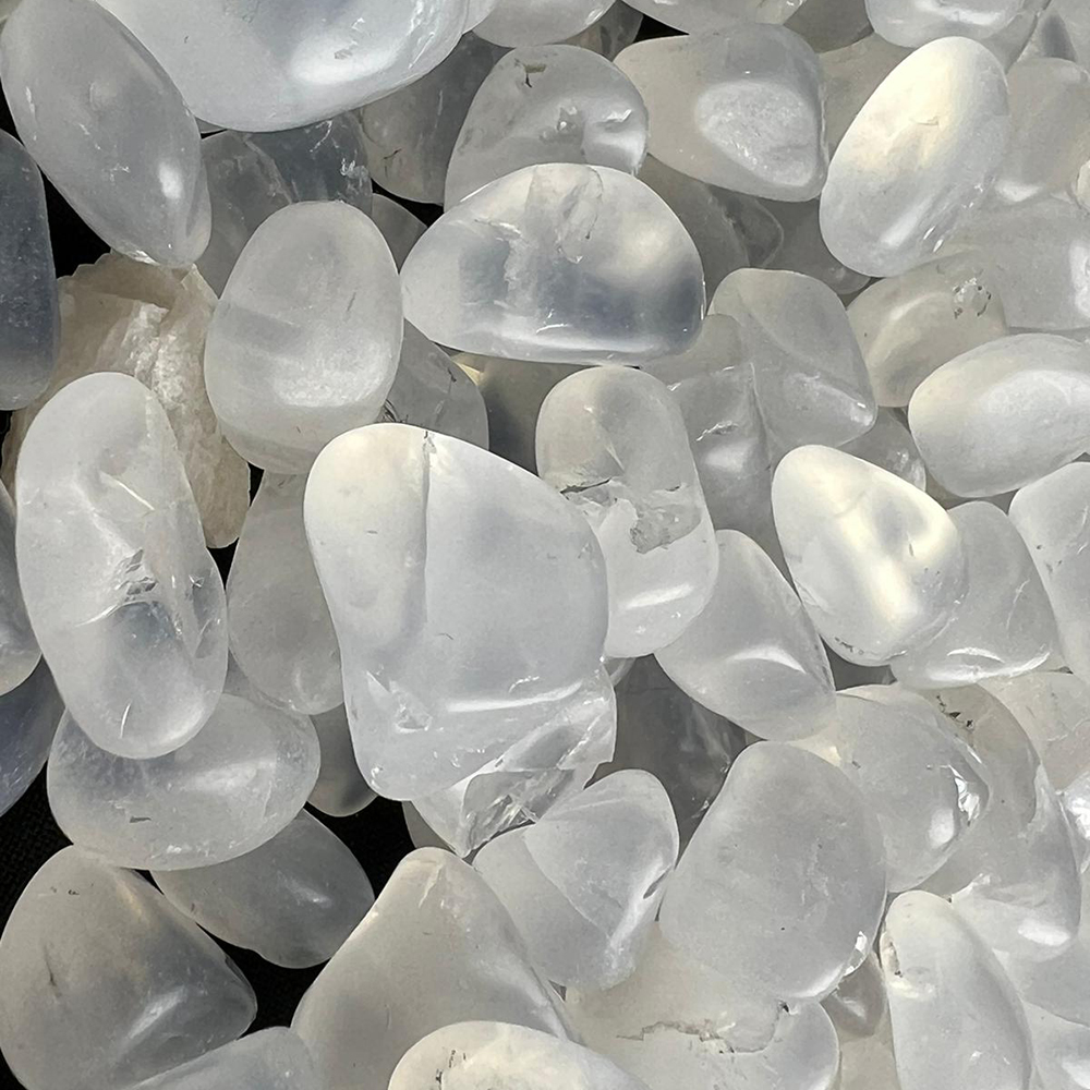 White Moonstone Tumbled Quartzsite Minerals