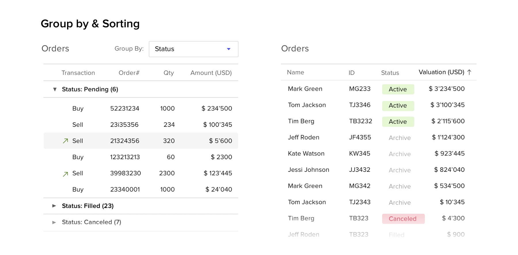 Data tables design basics Qubstudio