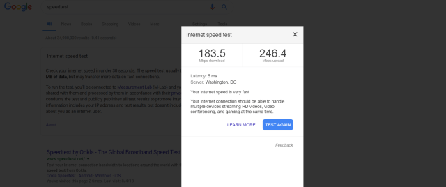 Que Com Internet Speed Test